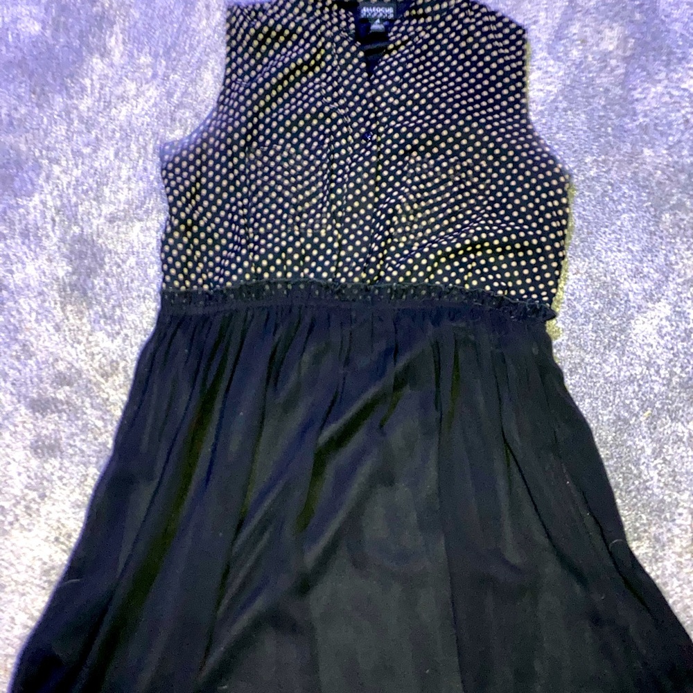 EN FOCUS STUDIOS dress, Size 4, all black with golden dots on the top part